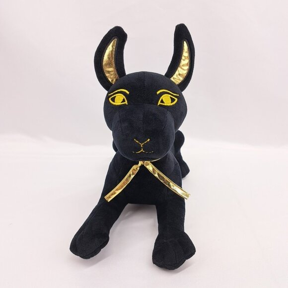 Anubis The Afterlife Egyptian Ancient God Black And Gold Plush Stuffed Animal - Picture 8 of 15